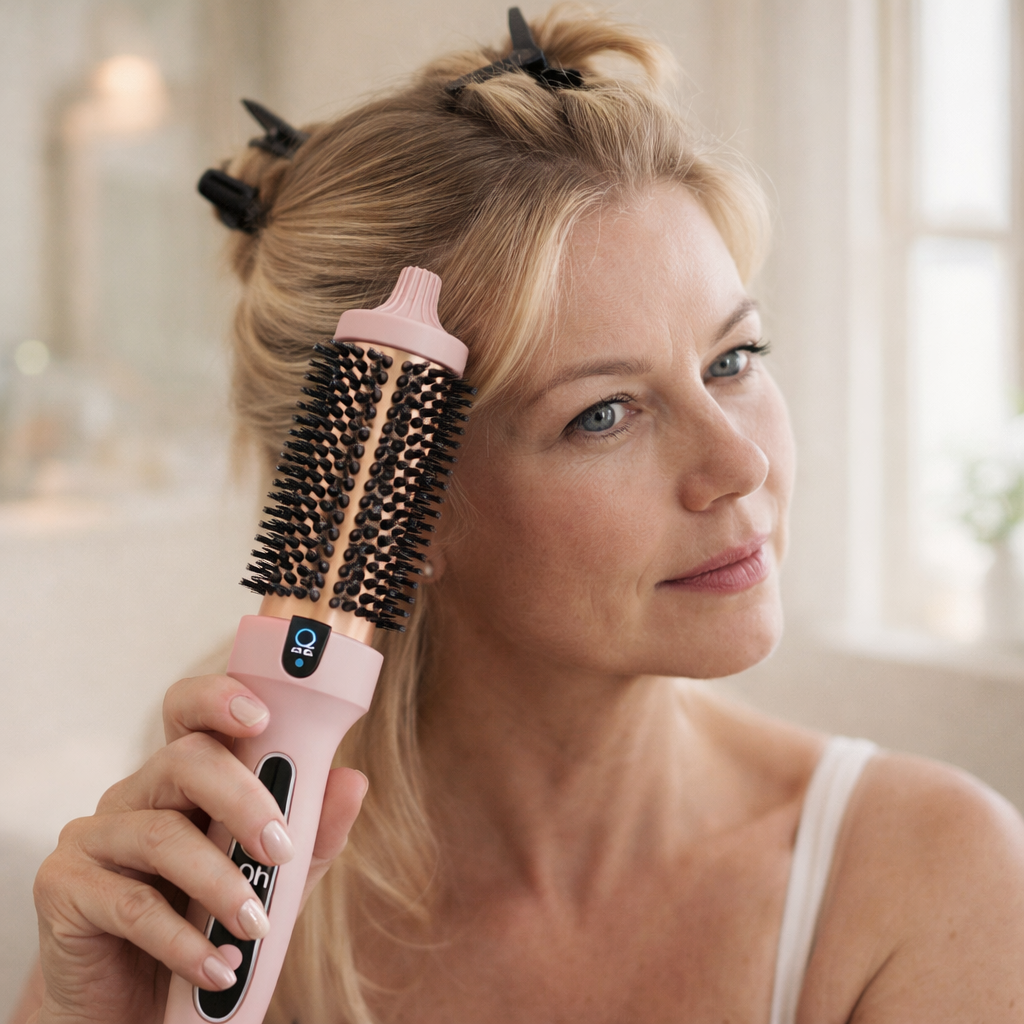 SalonGlans stap 2 — haar verdelen en positioneren