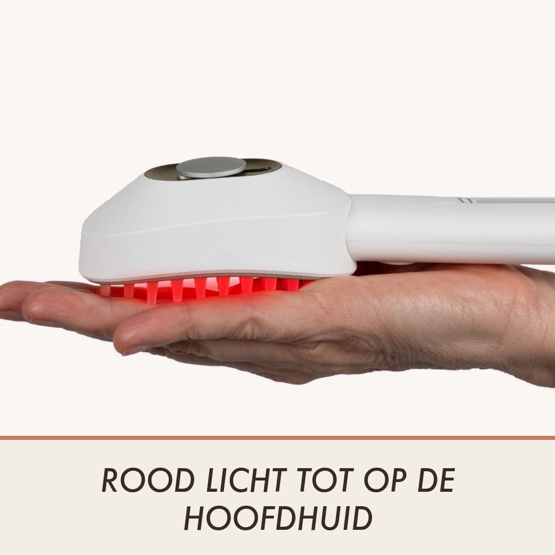 Rood licht van de borstel gezien vanaf de onderkant