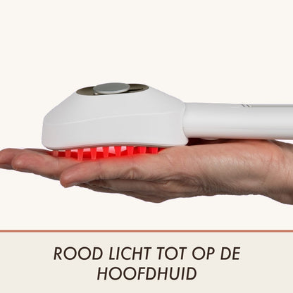 Rood licht van de borstel gezien vanaf de onderkant
