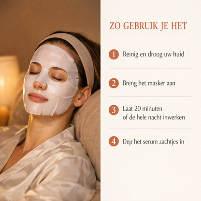 Zo gebruik je het NachtGlow masker — stappenplan